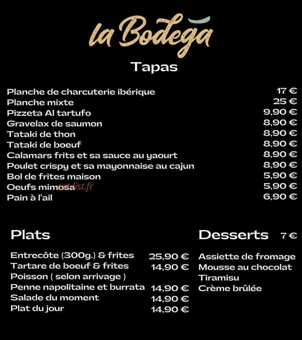 La Bodega by matthis — carte page 1