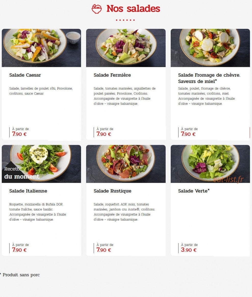 La Boîte A Pizza — carte page 9