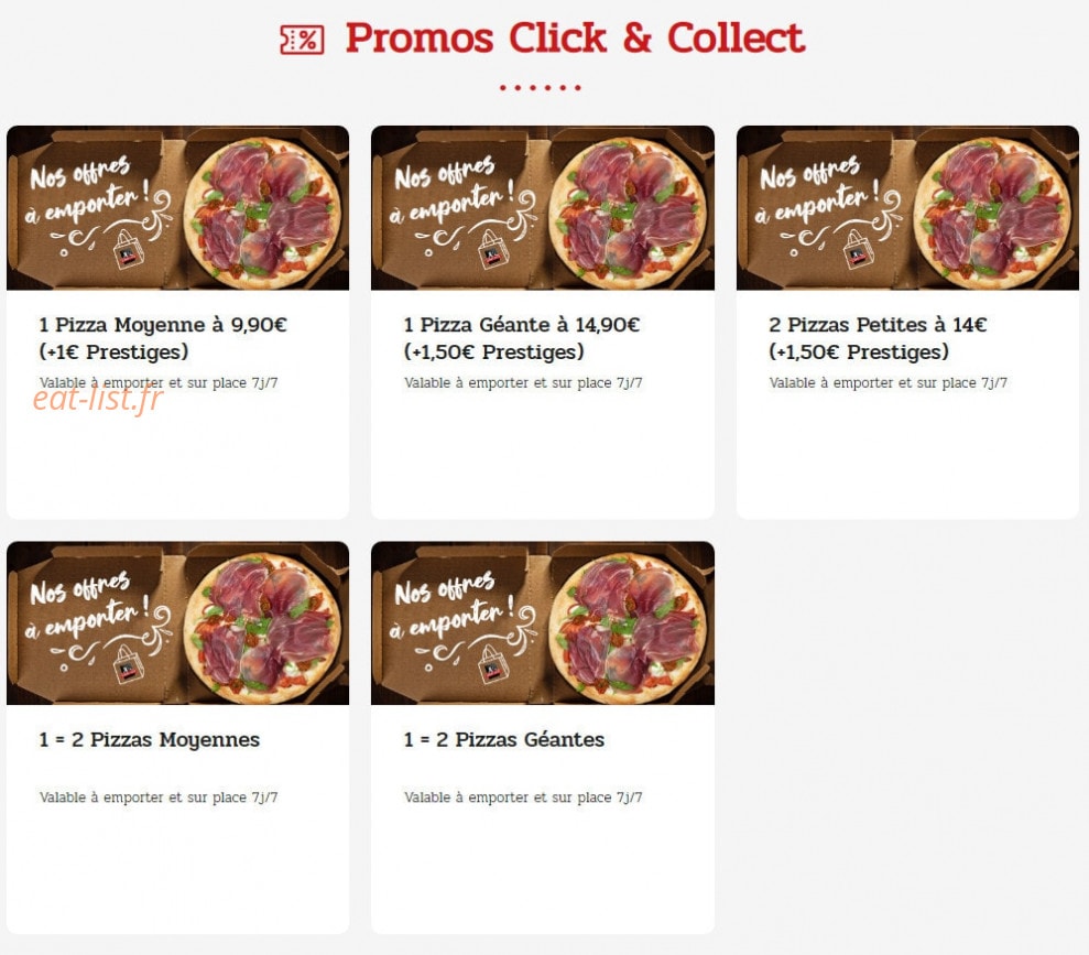 La Boîte A Pizza — carte page 2