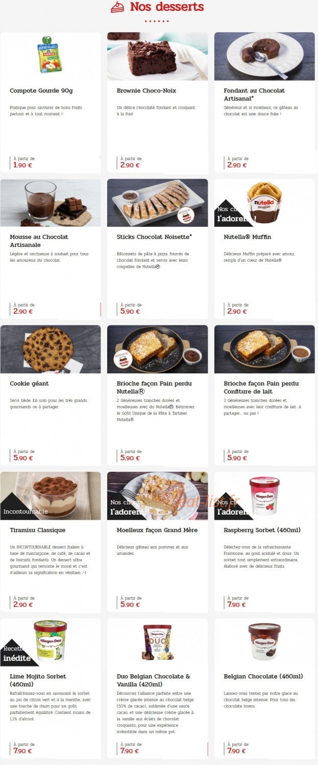 La Boîte A Pizza — carte page 10