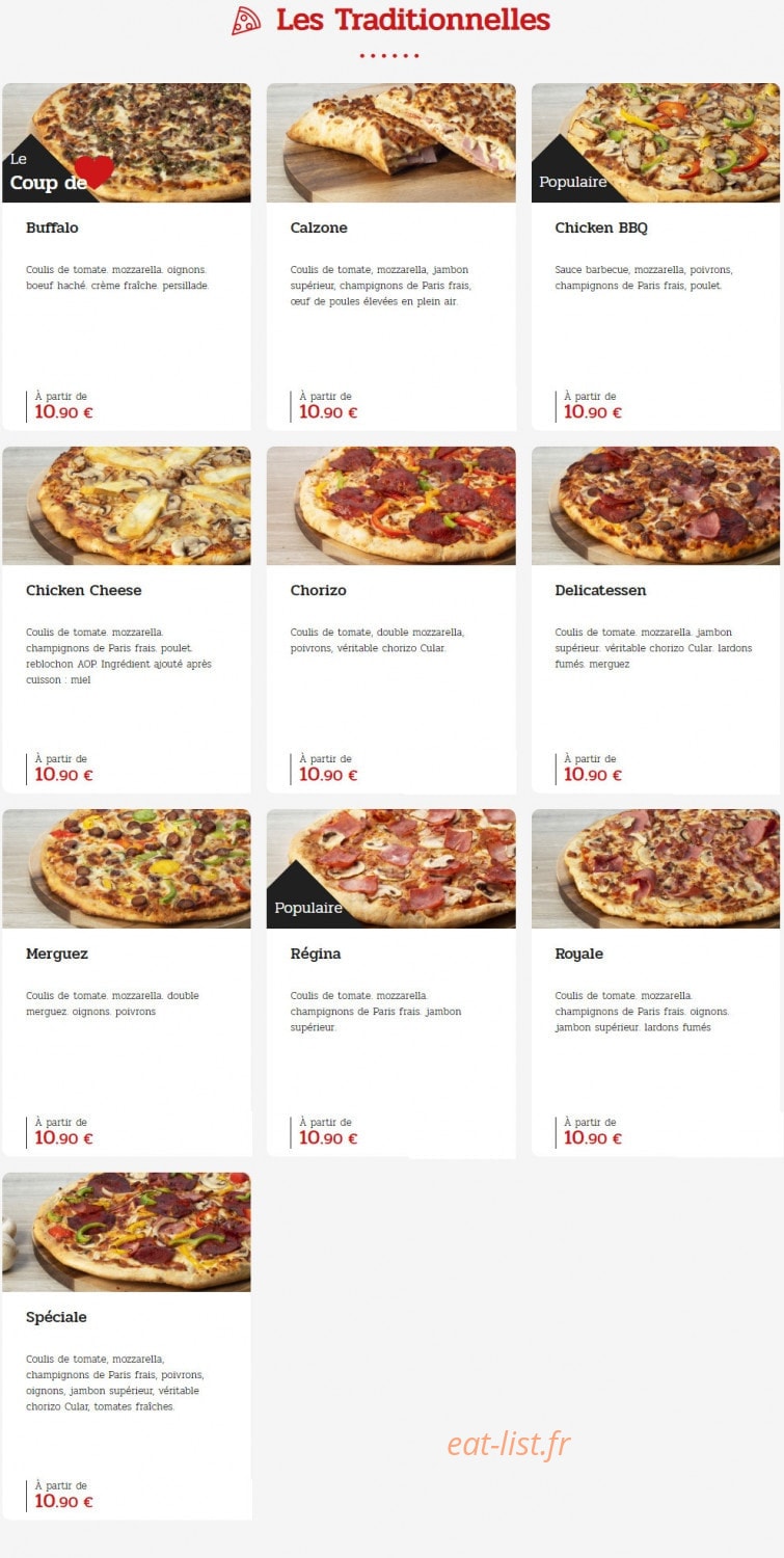 La Boîte A Pizza — carte page 3