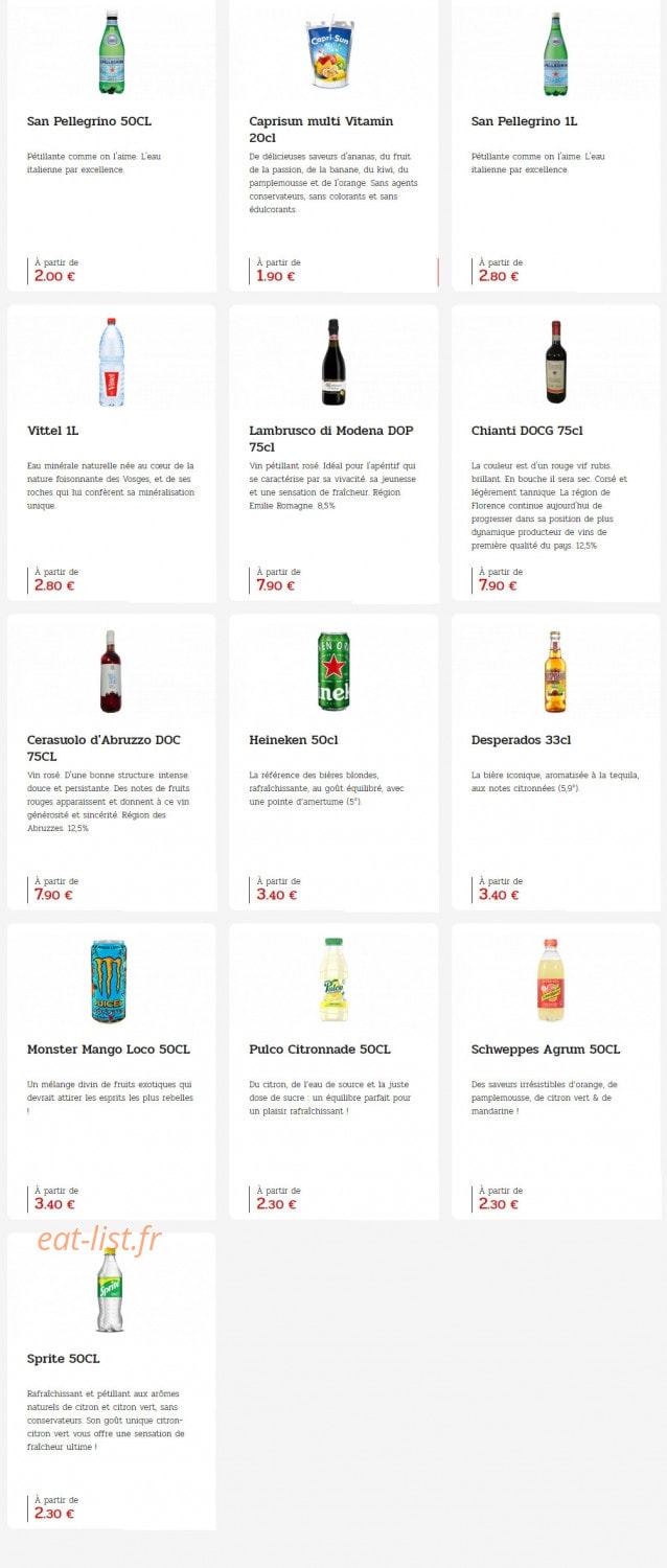La Boîte A Pizza — carte page 13