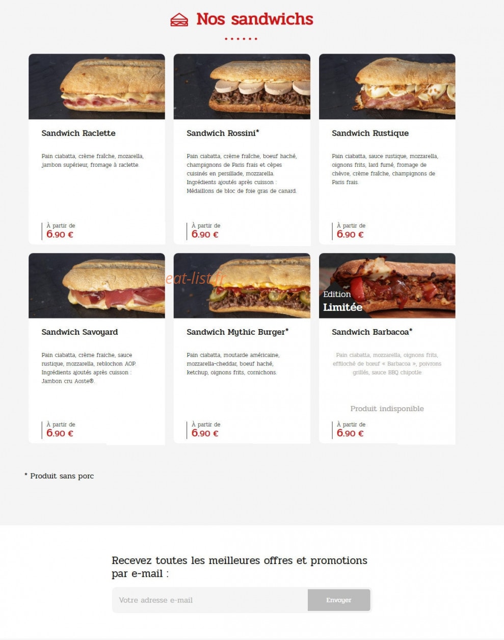La Boîte A Pizza — carte page 6