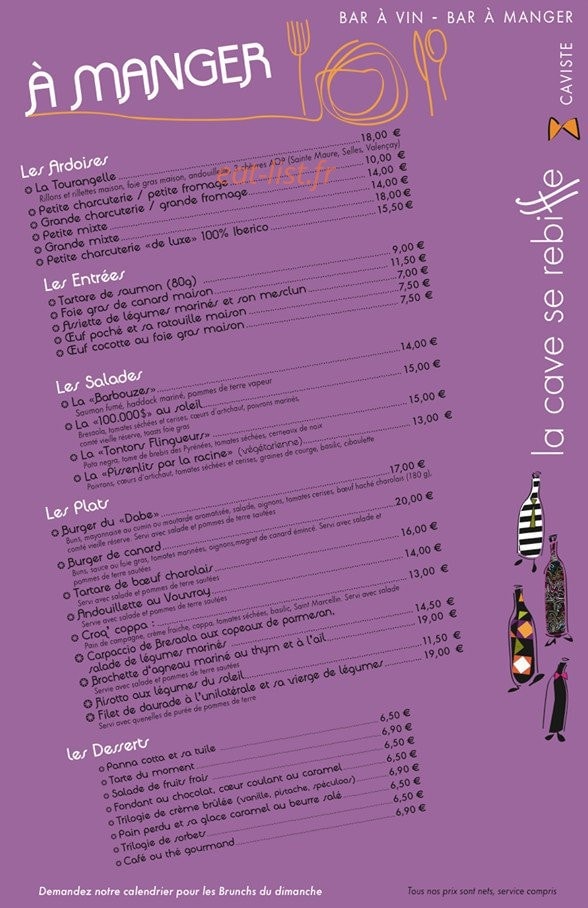 La cave se rebiffe — carte page 1