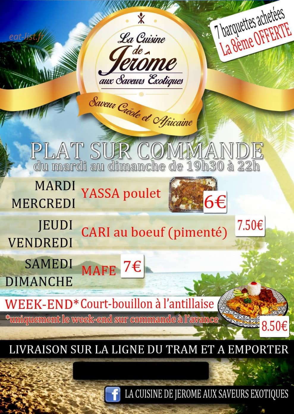 La Cuisine De Fatou et Jérôme — carte page 1