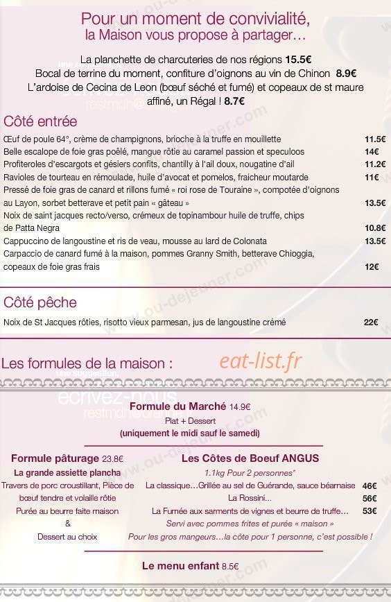 La Maison des Halles — carte page 1