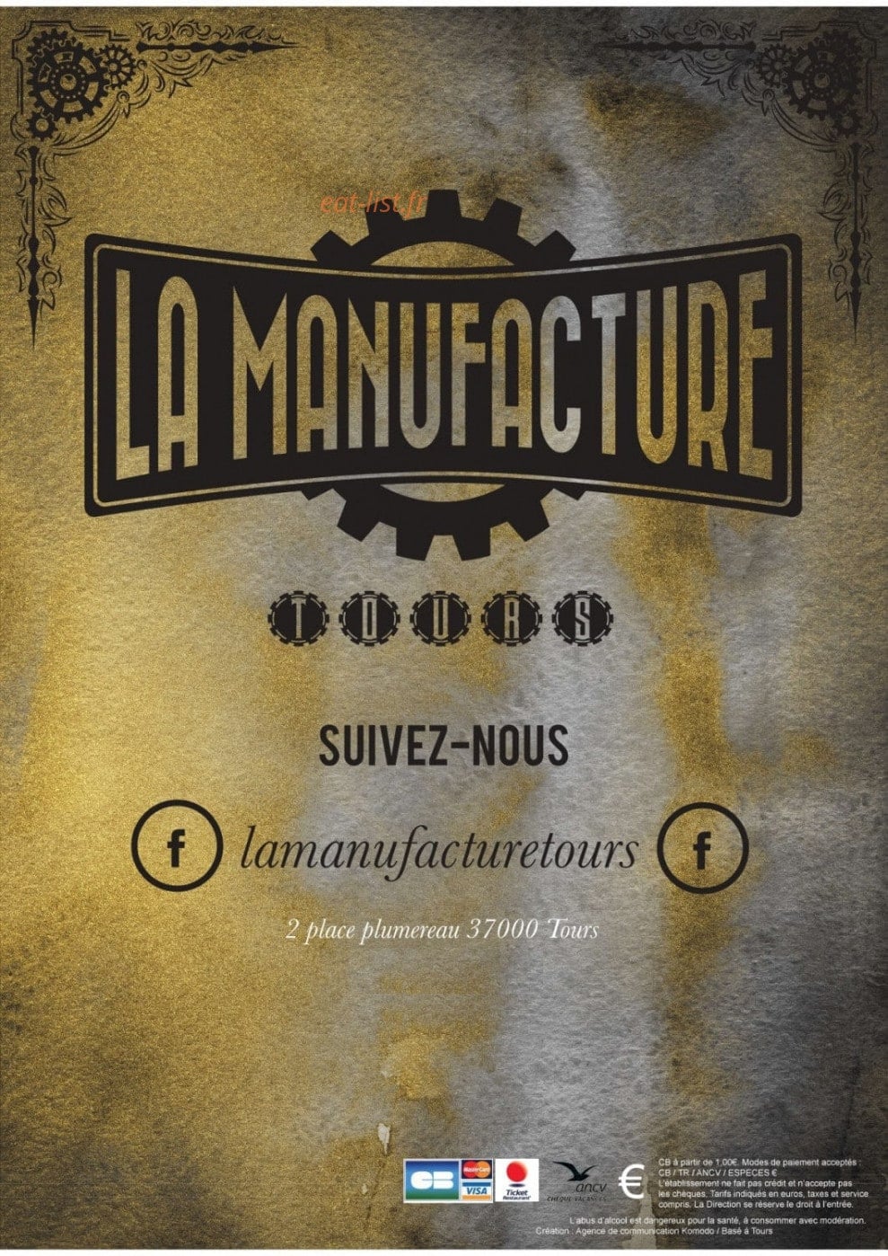 La Manufacture — carte page 12