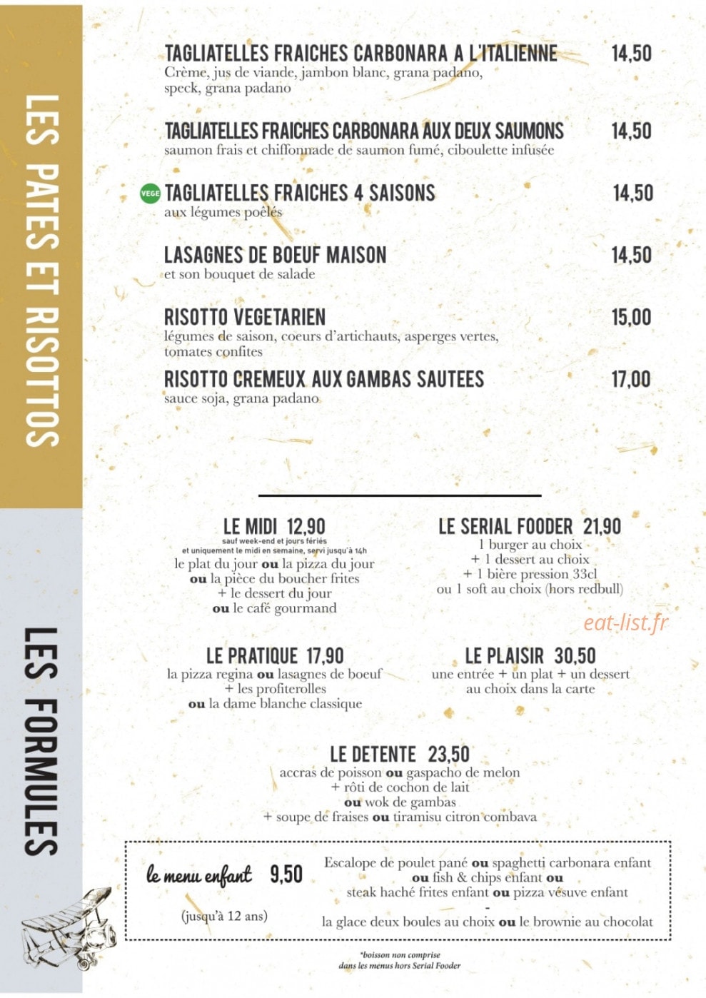 La Manufacture — carte page 6