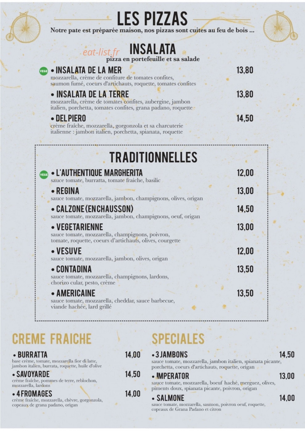 La Manufacture — carte page 4