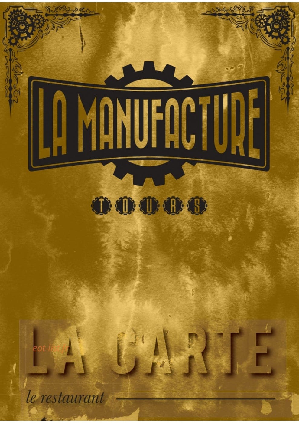 La Manufacture — carte page 1