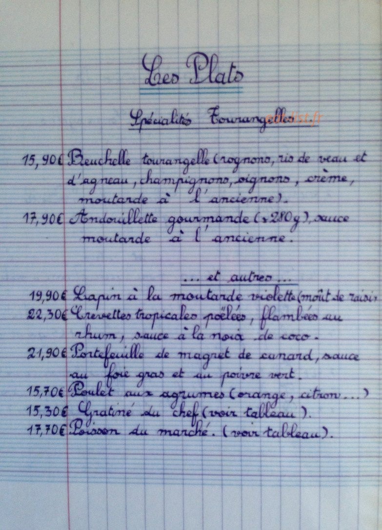 La Plume Blanche — carte page 6