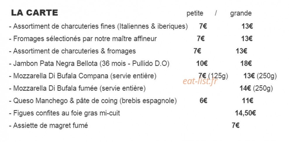 La Reserve — carte page 1