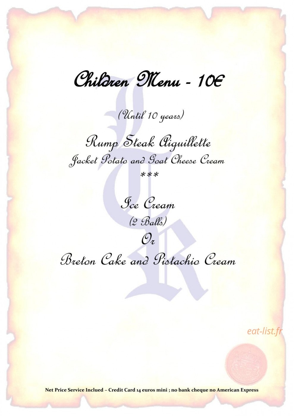 La Table Ronde — carte page 6
