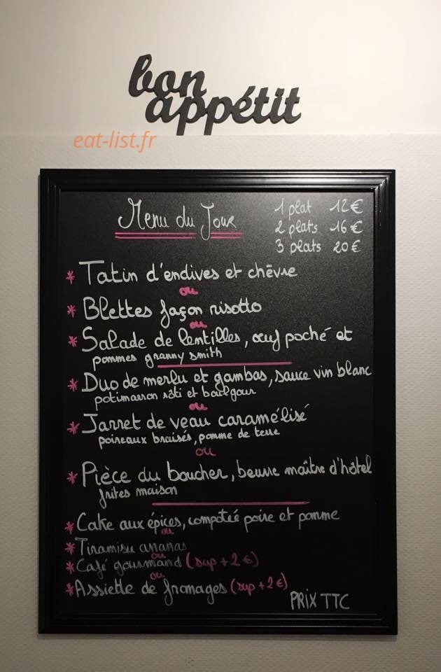 Le Bistrio — carte page 1