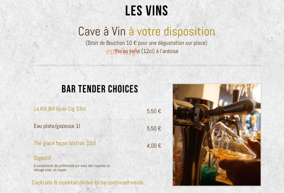 Le Bistrok — carte page 4