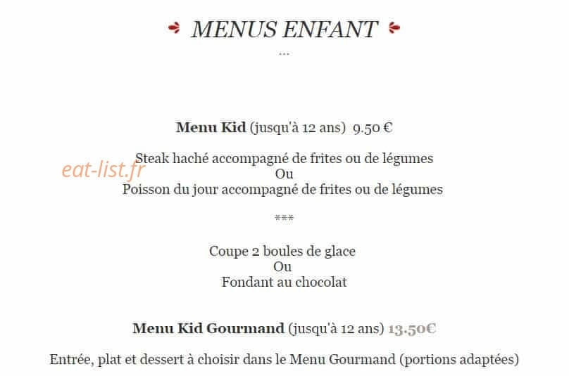 Le Bistrot de la Tranchée — carte page 4