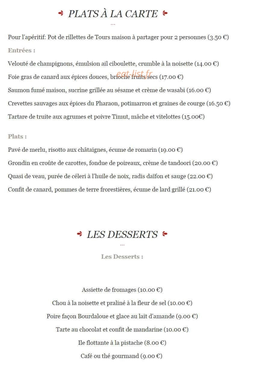 Le Bistrot de la Tranchée — carte page 2