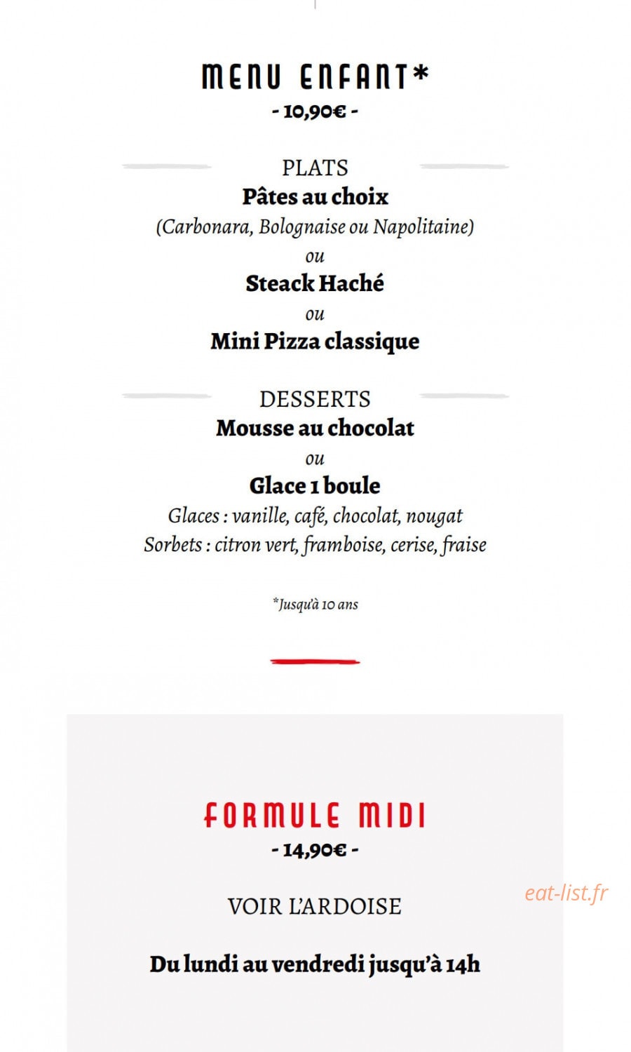Le Cappucino — carte page 11