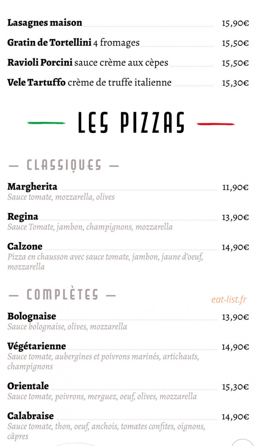 Le Cappucino — carte page 4
