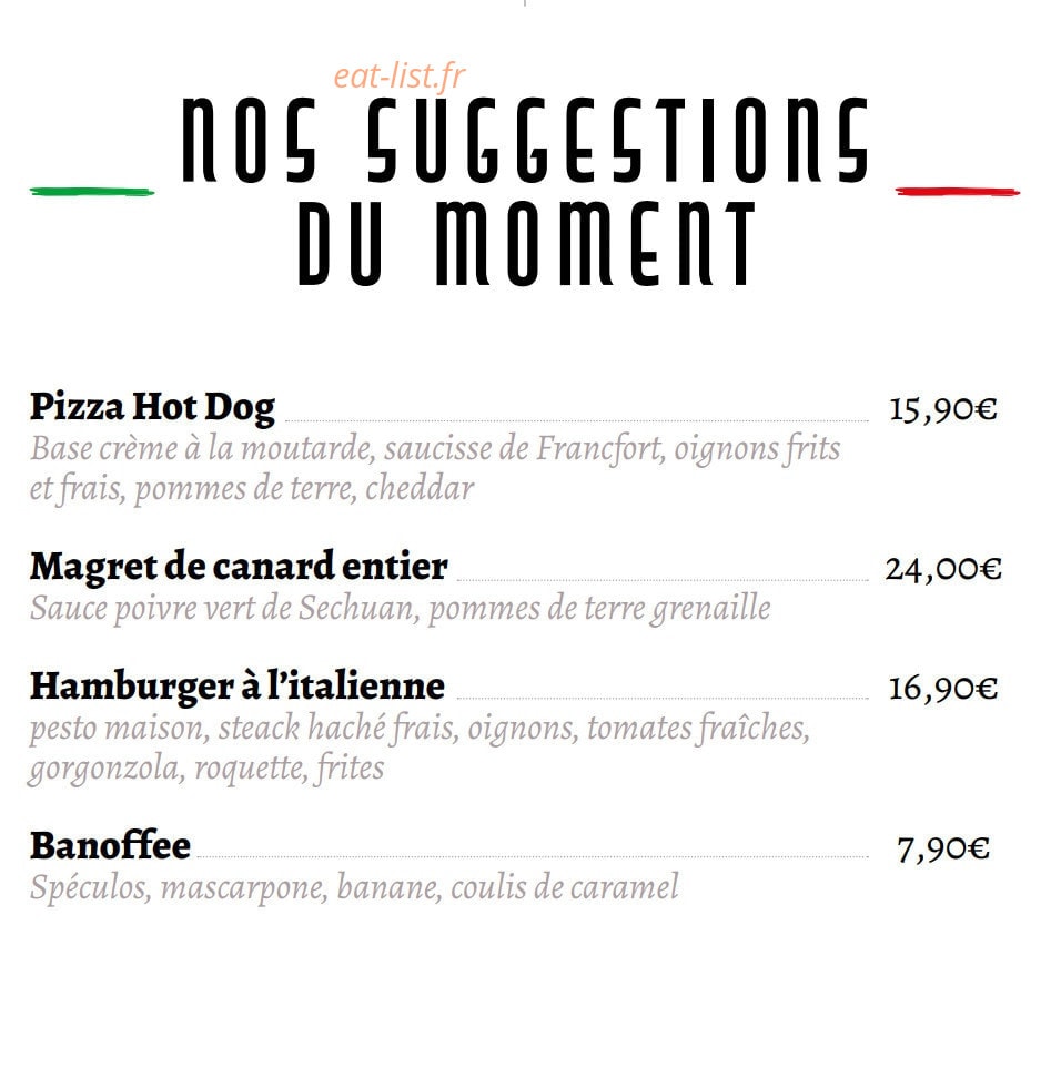 Le Cappucino — carte page 20