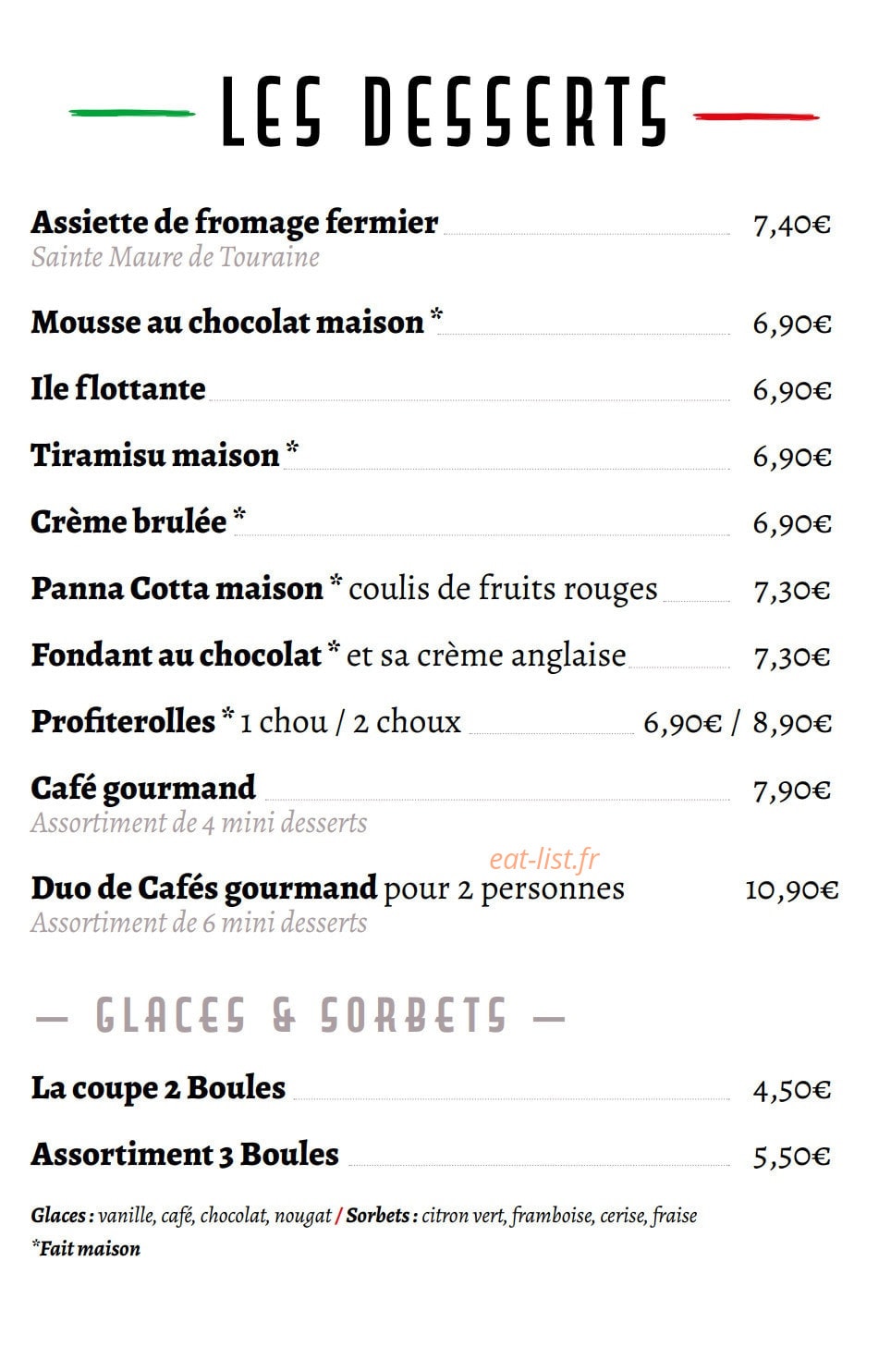 Le Cappucino — carte page 9