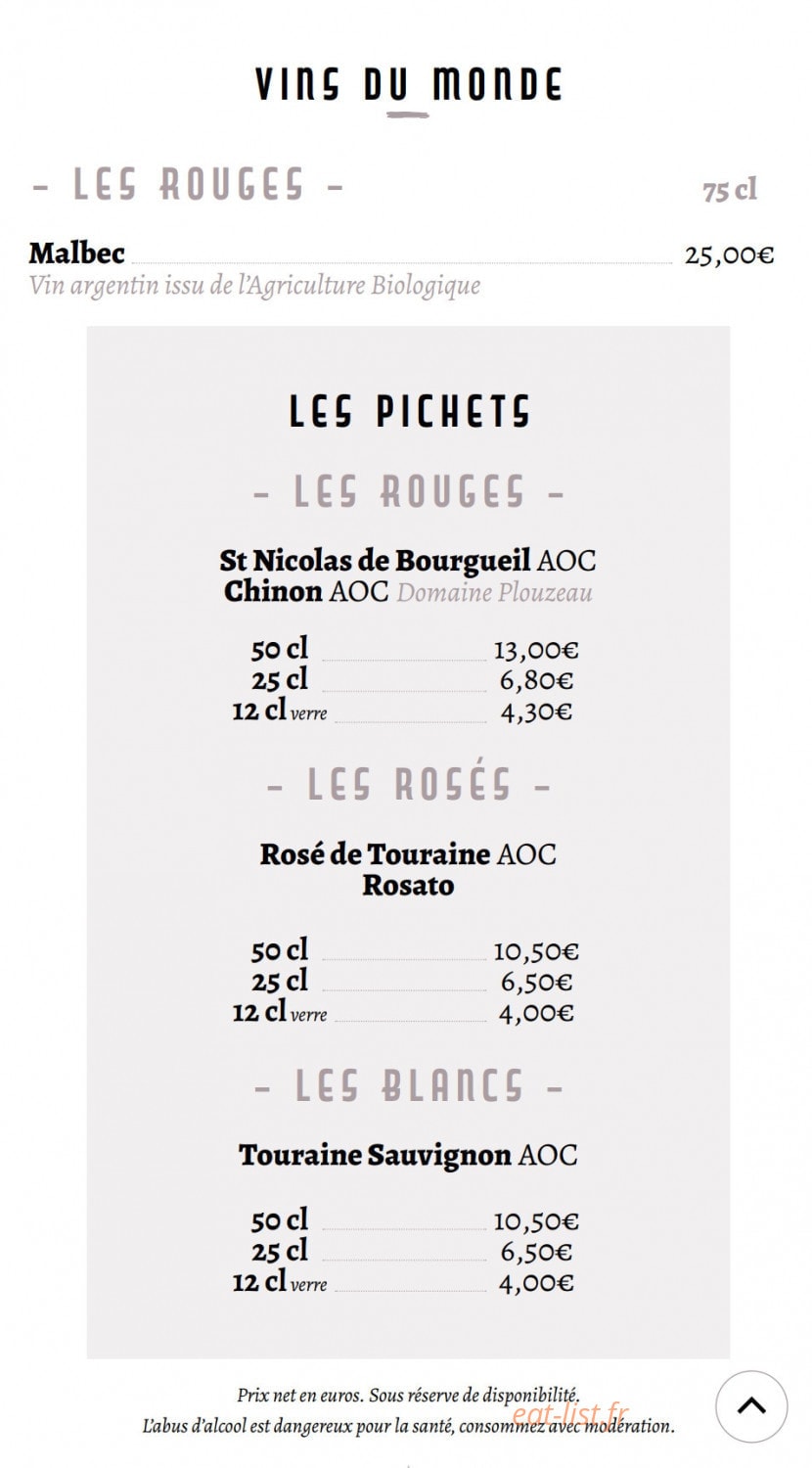 Le Cappucino — carte page 19