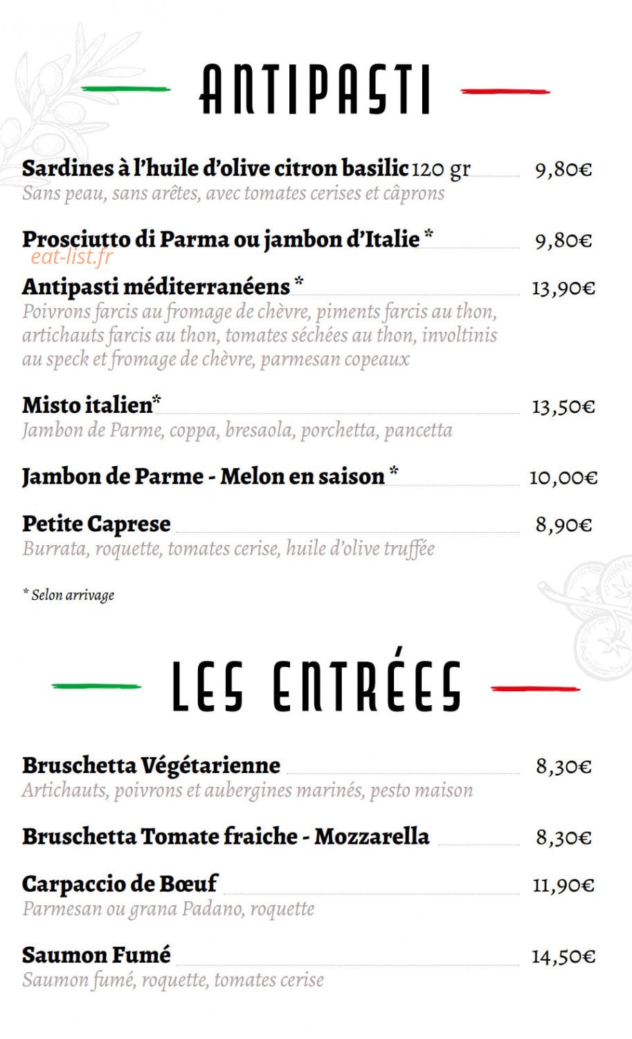 Le Cappucino — carte page 2