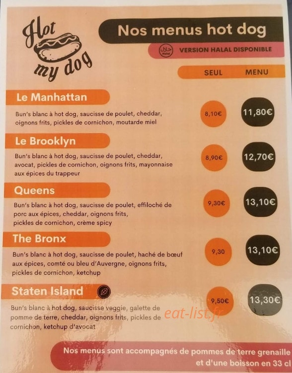 Le Hangar de la Dark Food — carte page 2