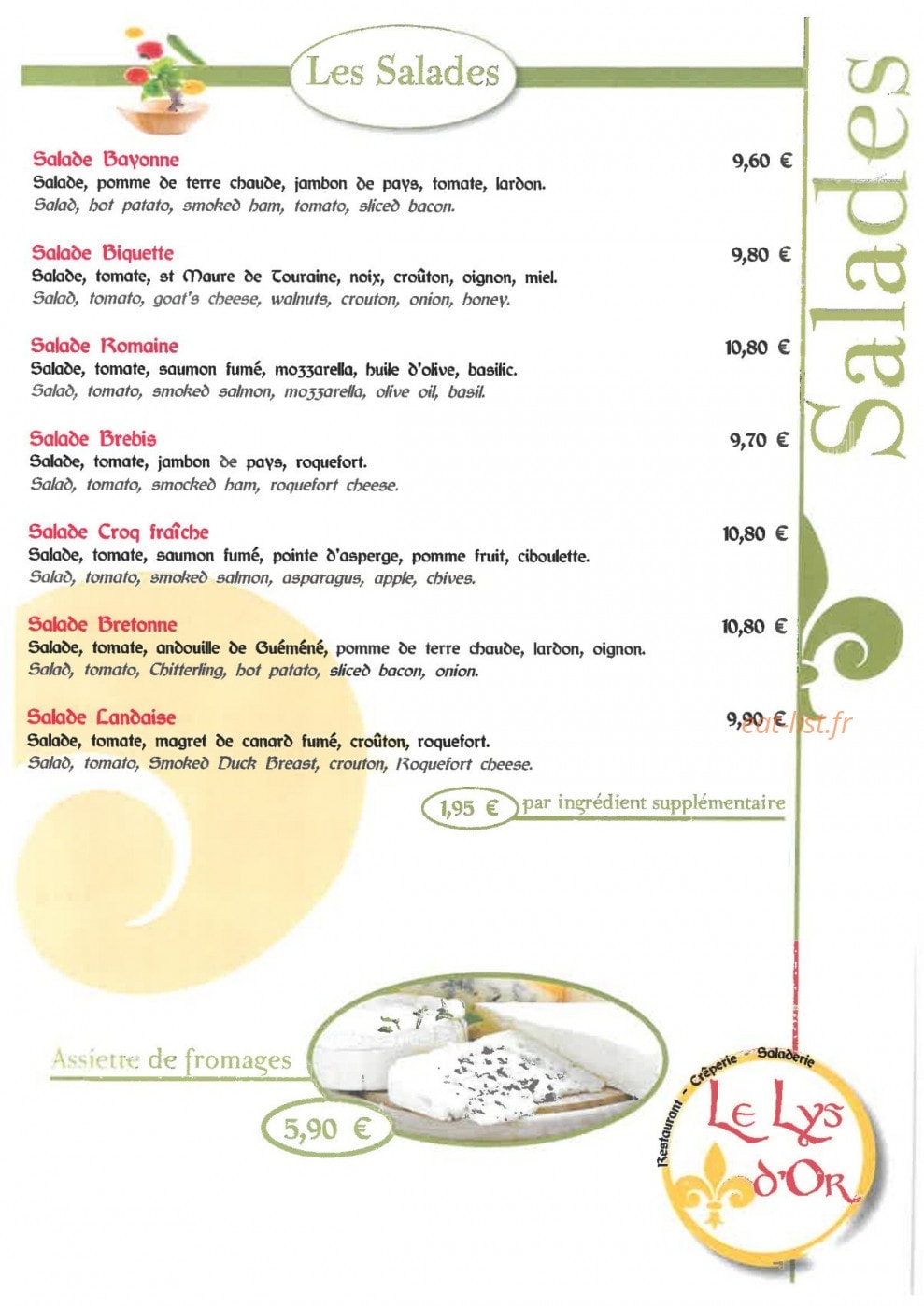 Le Lys d'Or — carte page 7