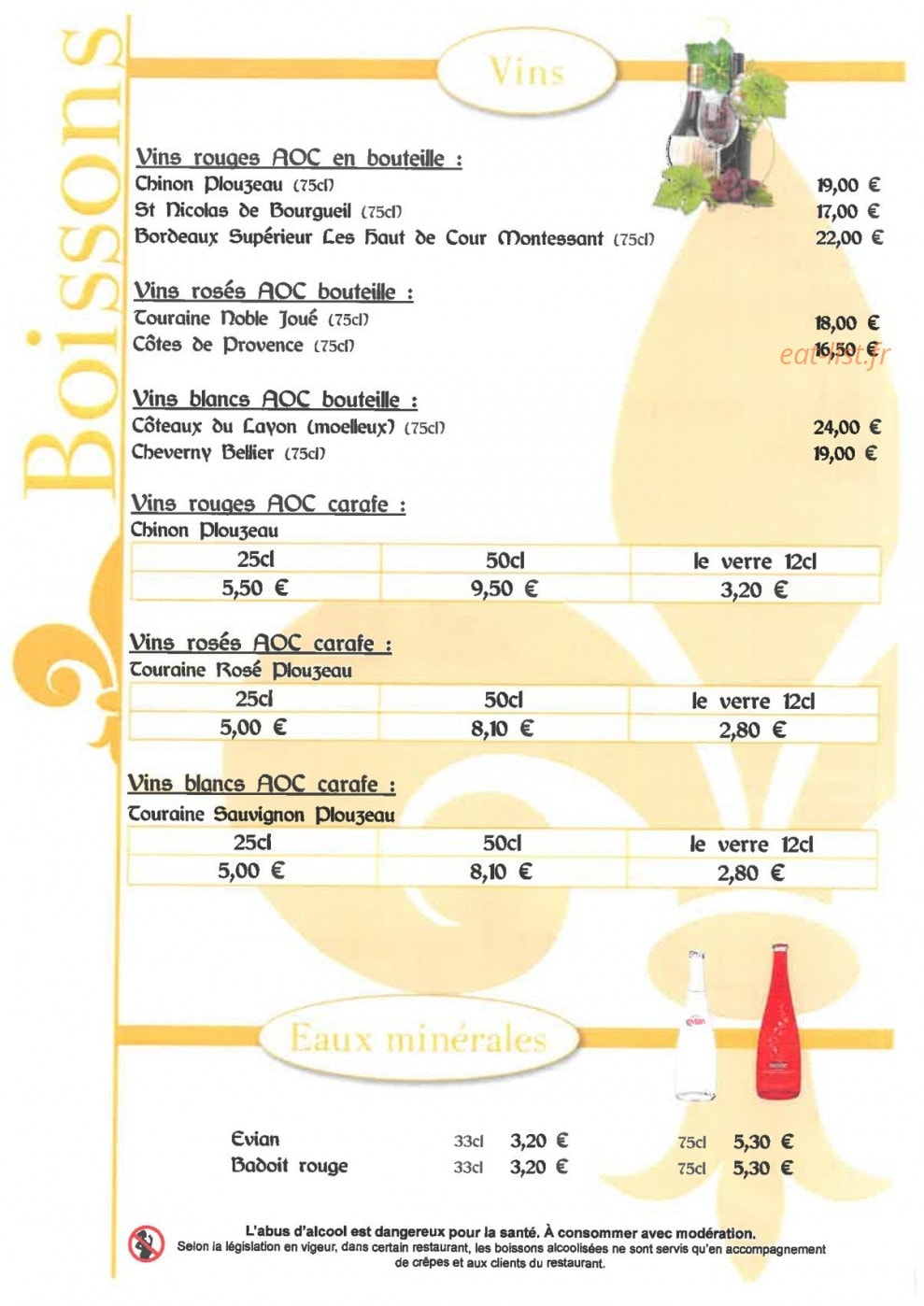 Le Lys d'Or — carte page 4