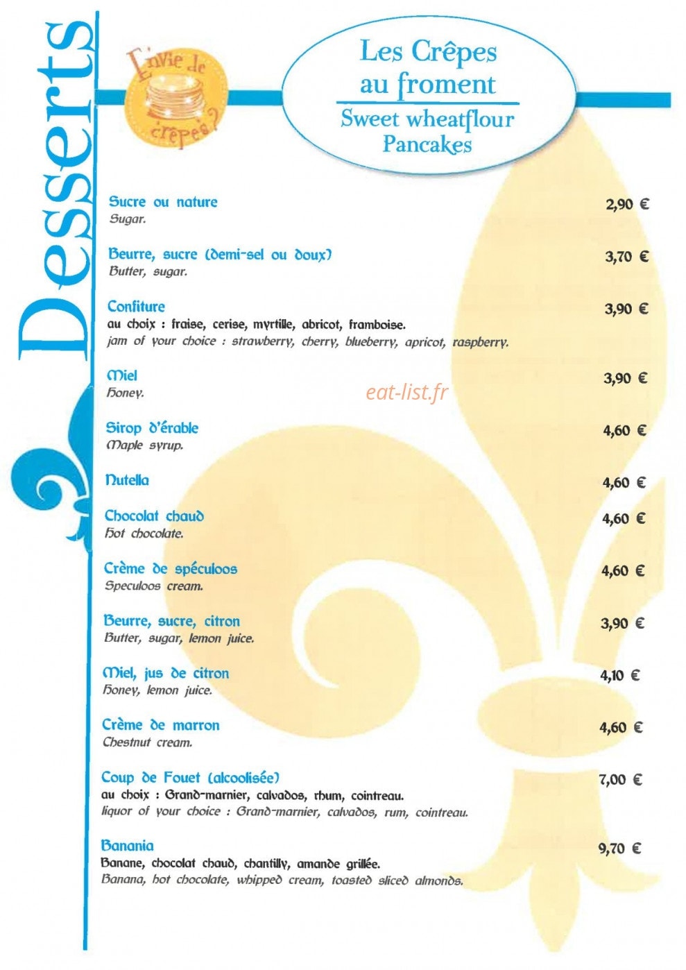 Le Lys d'Or — carte page 12