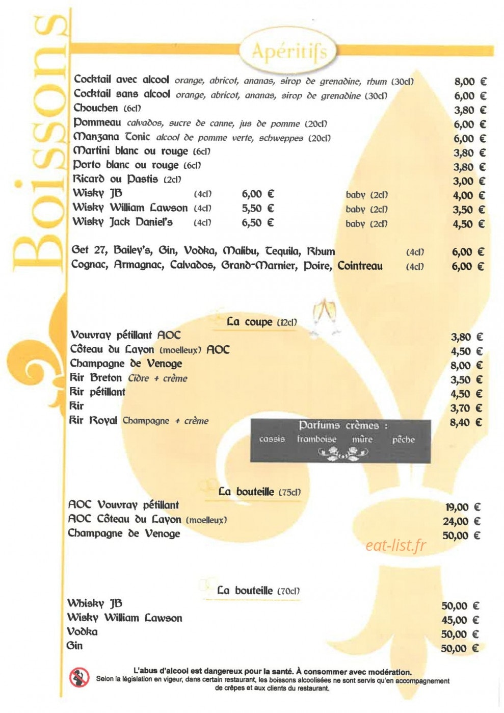 Le Lys d'Or — carte page 2