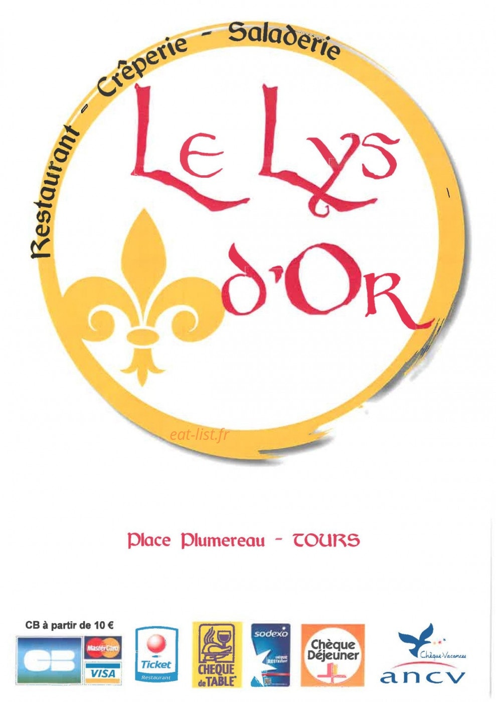 Le Lys d'Or — carte page 1