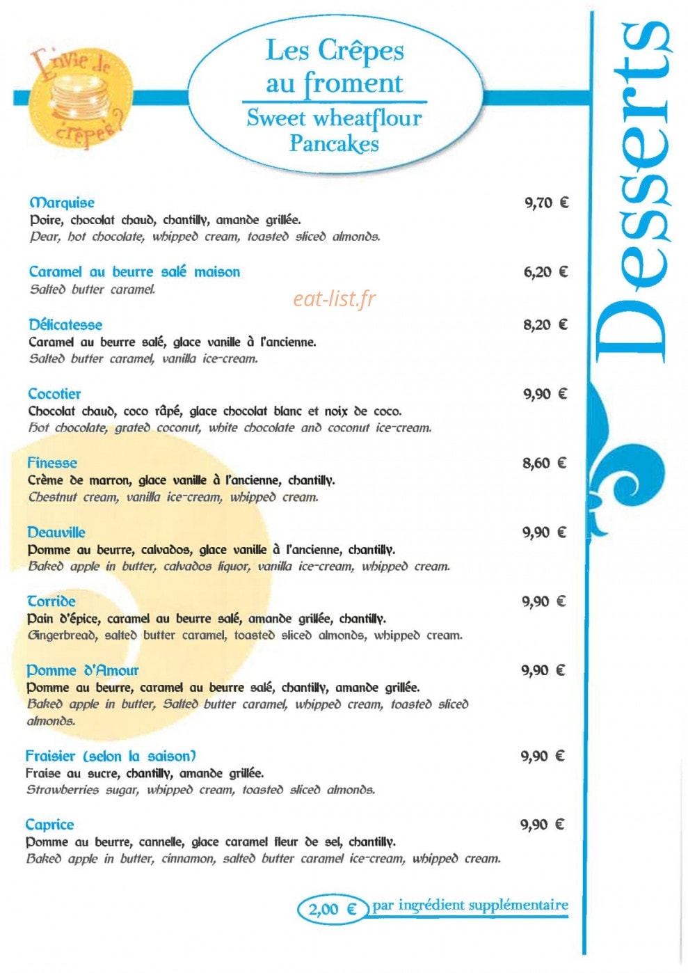 Le Lys d'Or — carte page 13