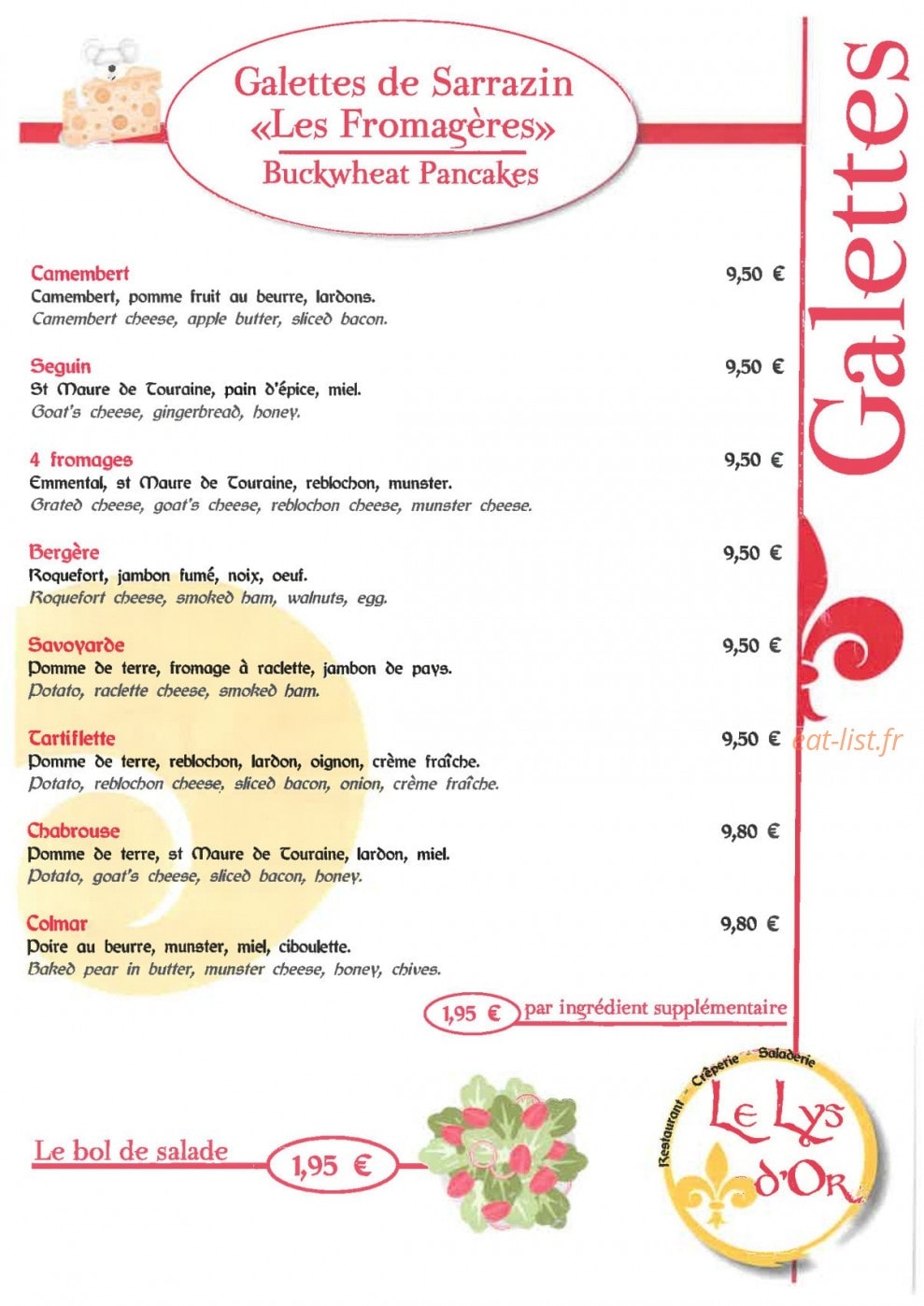 Le Lys d'Or — carte page 9
