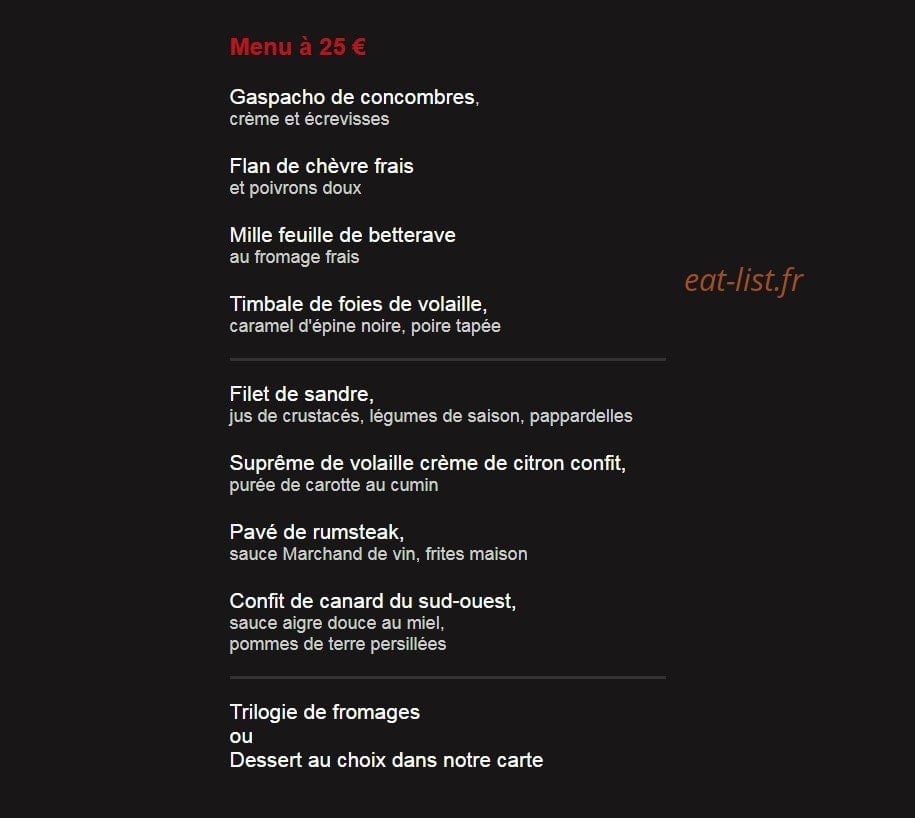 Le Marché Gourmand — carte page 1