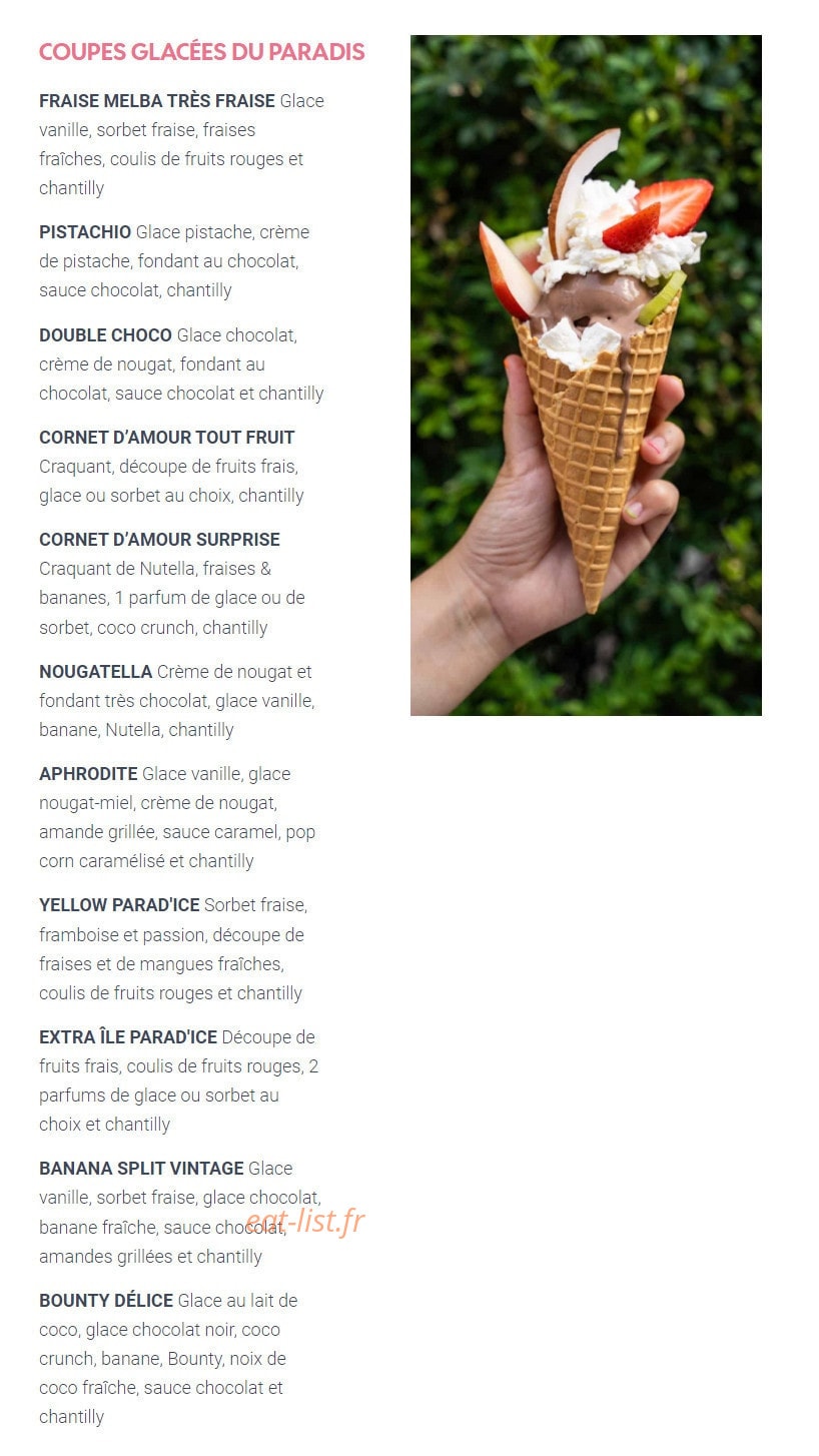 Le Paradis du Fruit — carte page 12