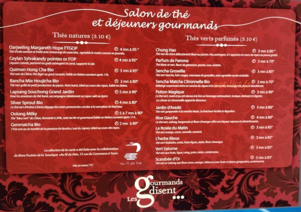 Les Gourmands Disent — carte page 3