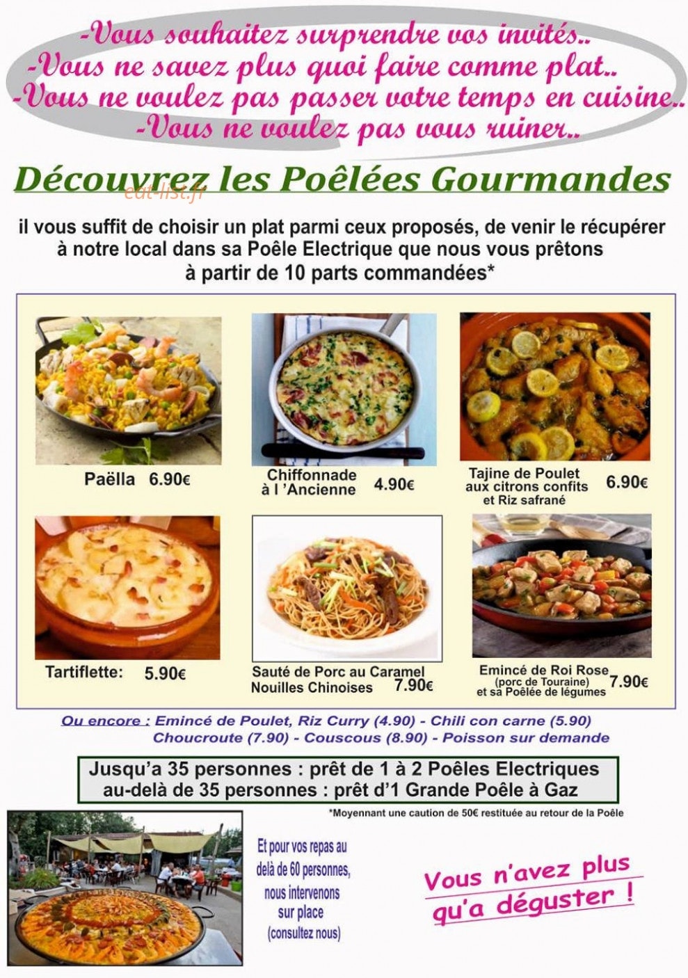 Les Poêlées Gourmandes — carte page 2