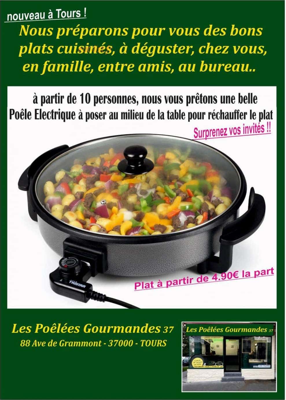 Les Poêlées Gourmandes — carte page 1