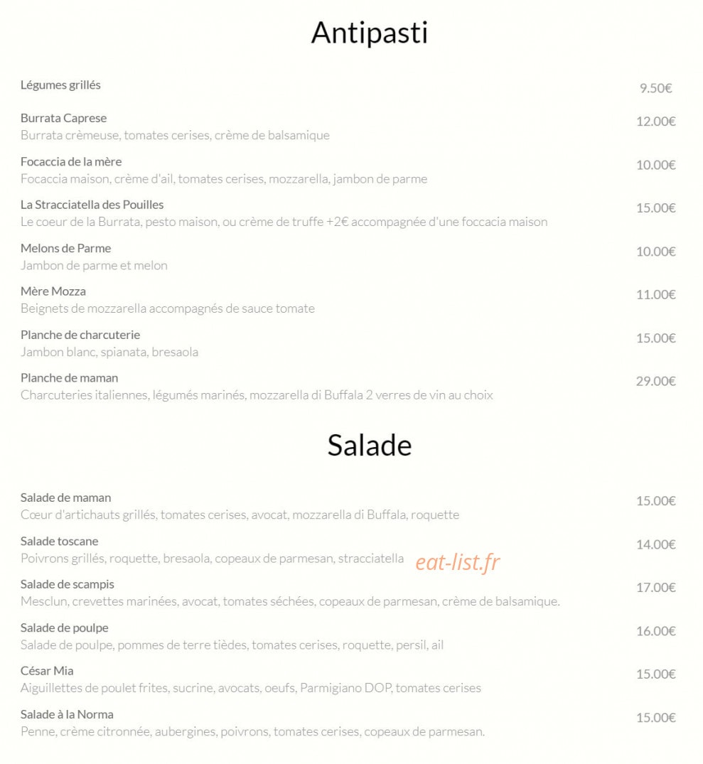Mamma Mia — carte page 1
