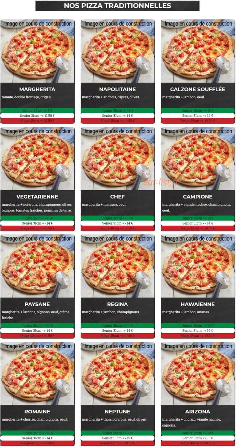 Milano Pizza — carte page 3