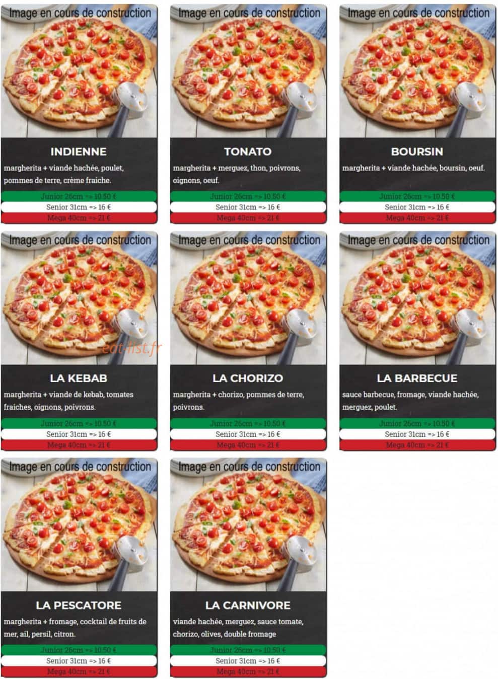 Milano Pizza — carte page 5