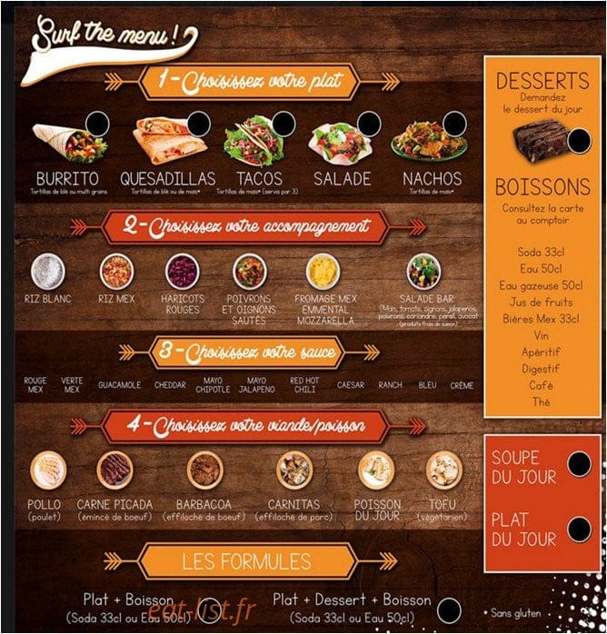 Mister Wrap's — carte page 1