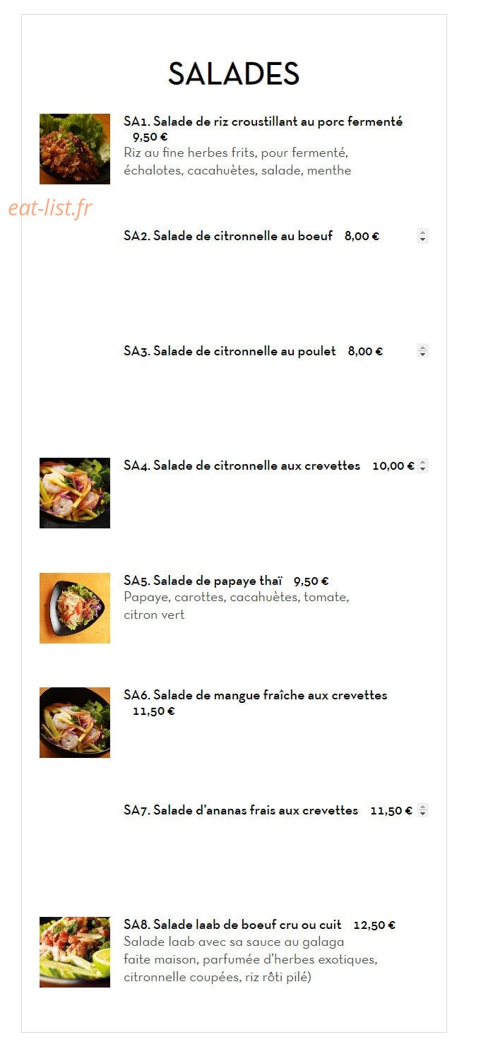 Moom Thai — carte page 4