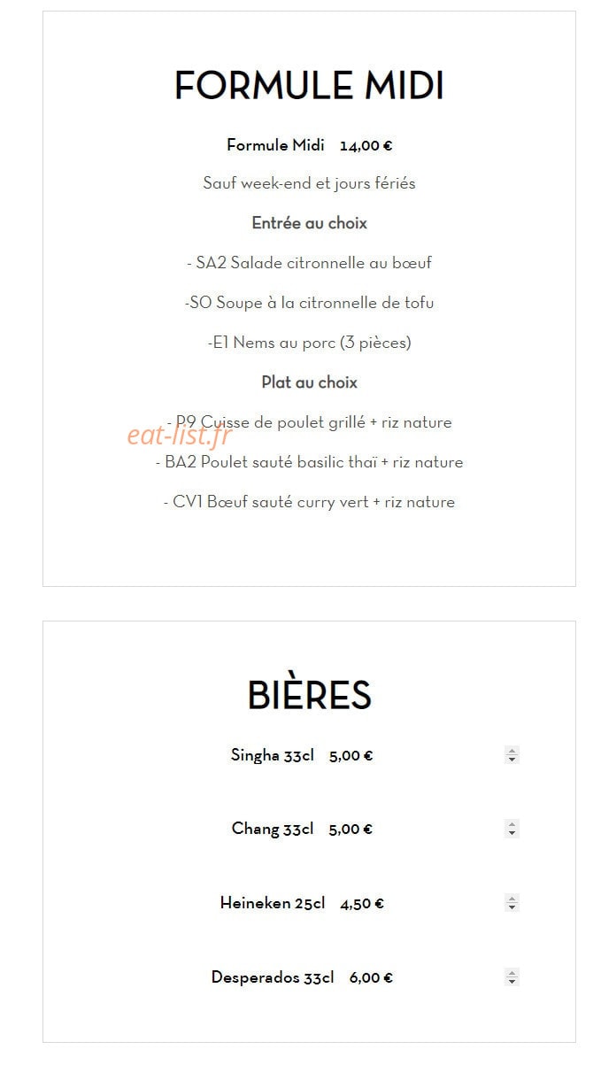 Moom Thai — carte page 11