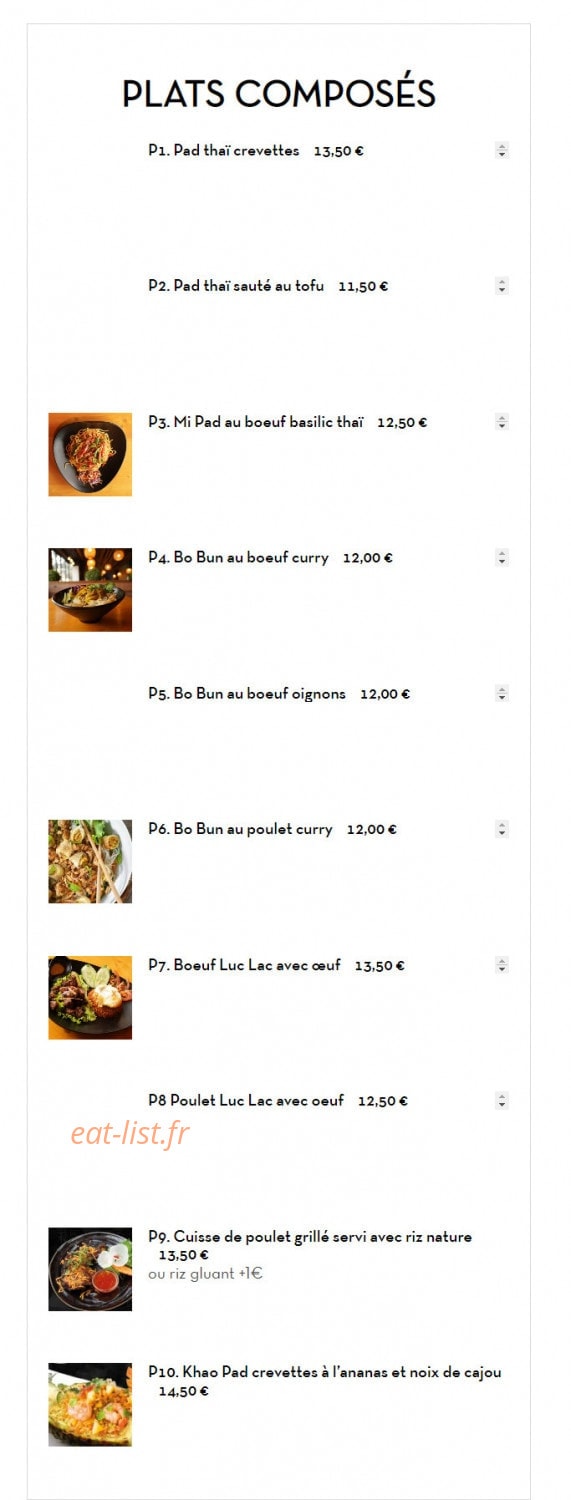 Moom Thai — carte page 6