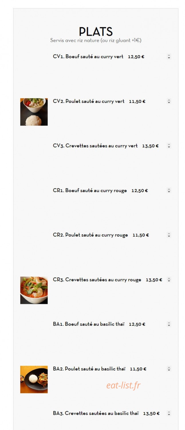 Moom Thai — carte page 5