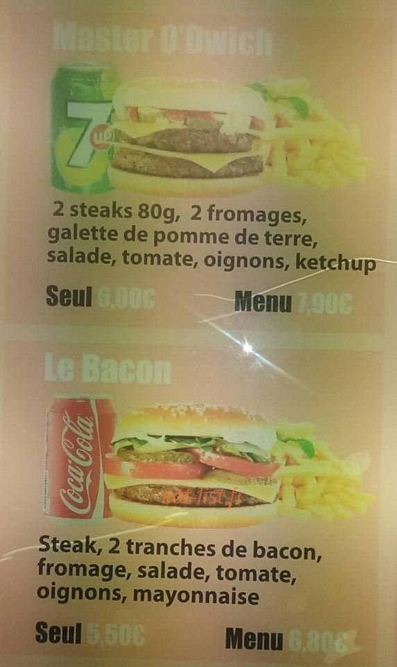 O'dwich Snack — carte page 4