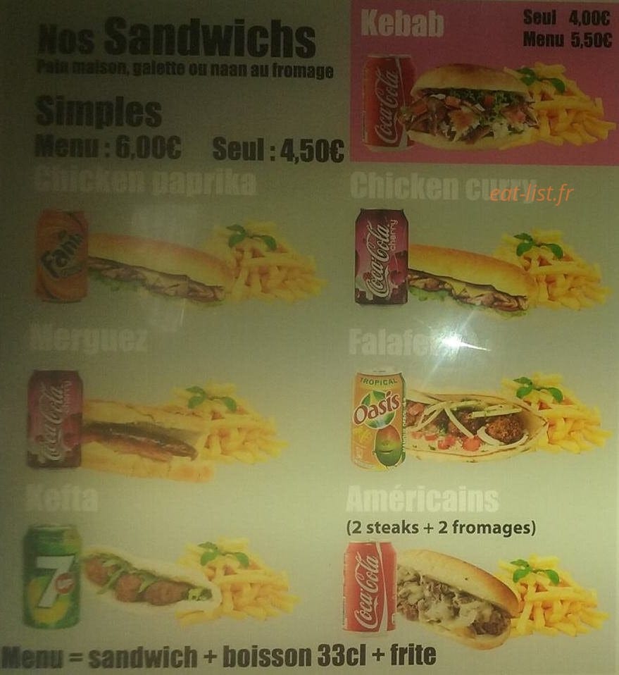 O'dwich Snack — carte page 8